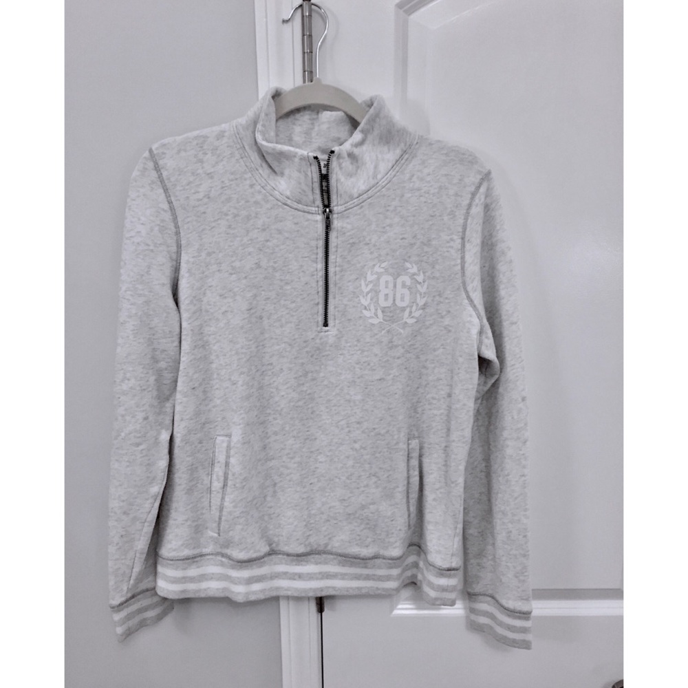Victoria’s Secret PINK Quarter Zip/Pullover (Gray)